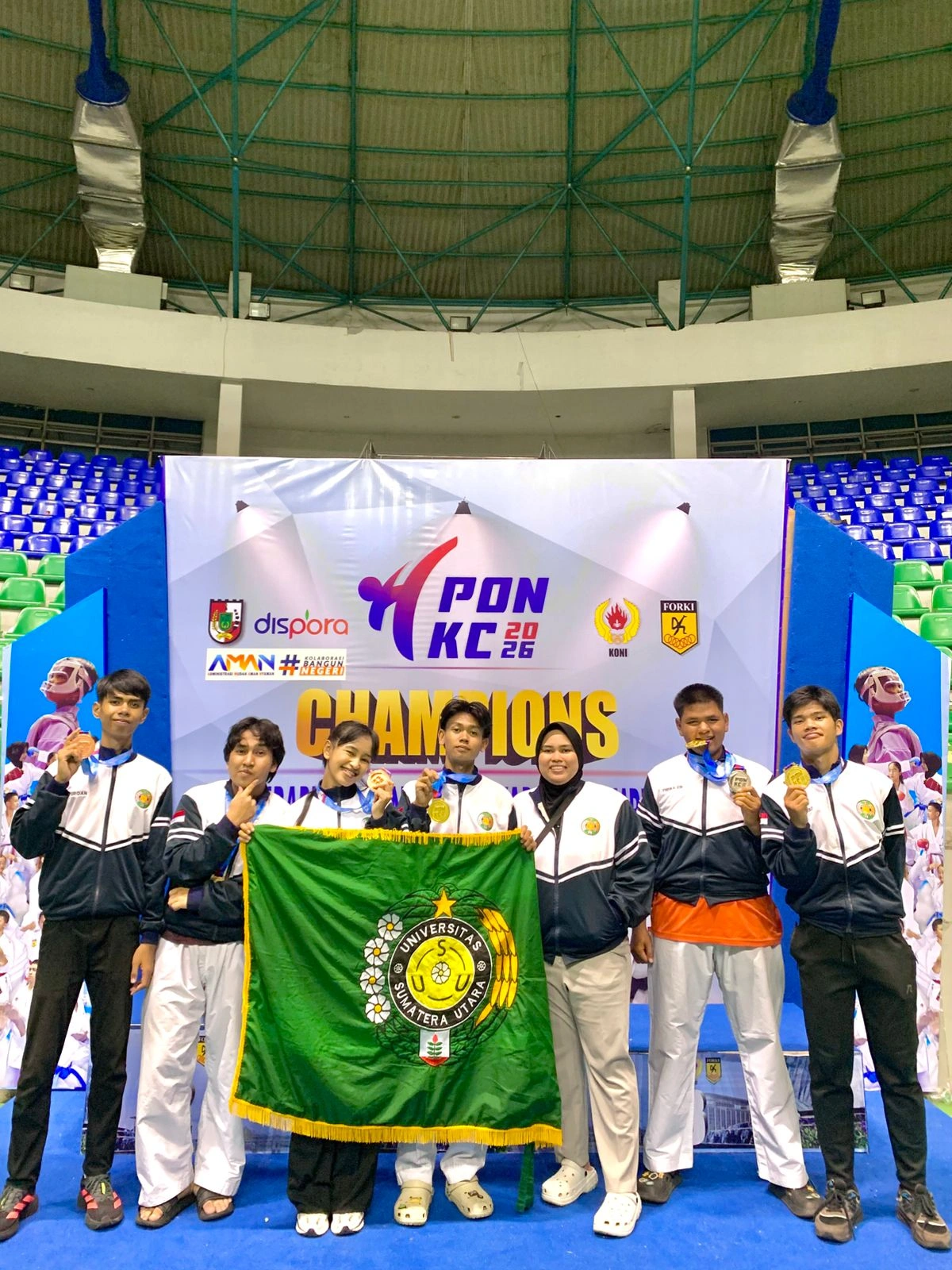 Mahasiswa USU Raih Prestasi pada Pekanbaru Open National Karate Championship 2026